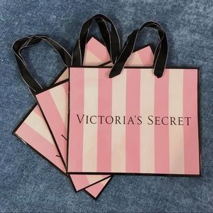 🧁LAST CHANCE Victoria’s Secret Pink Stripped Bags